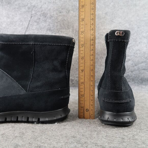 Cole Haan Shoes Womens 9 Bootie Pull On Leather Waterproof Comfort Classic Blue - Picture 5 of 15
